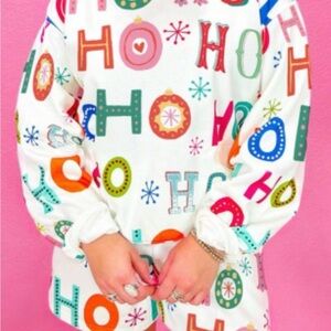 Colorful 'Ho Ho Ho' Graphic Women’s Pj Ser